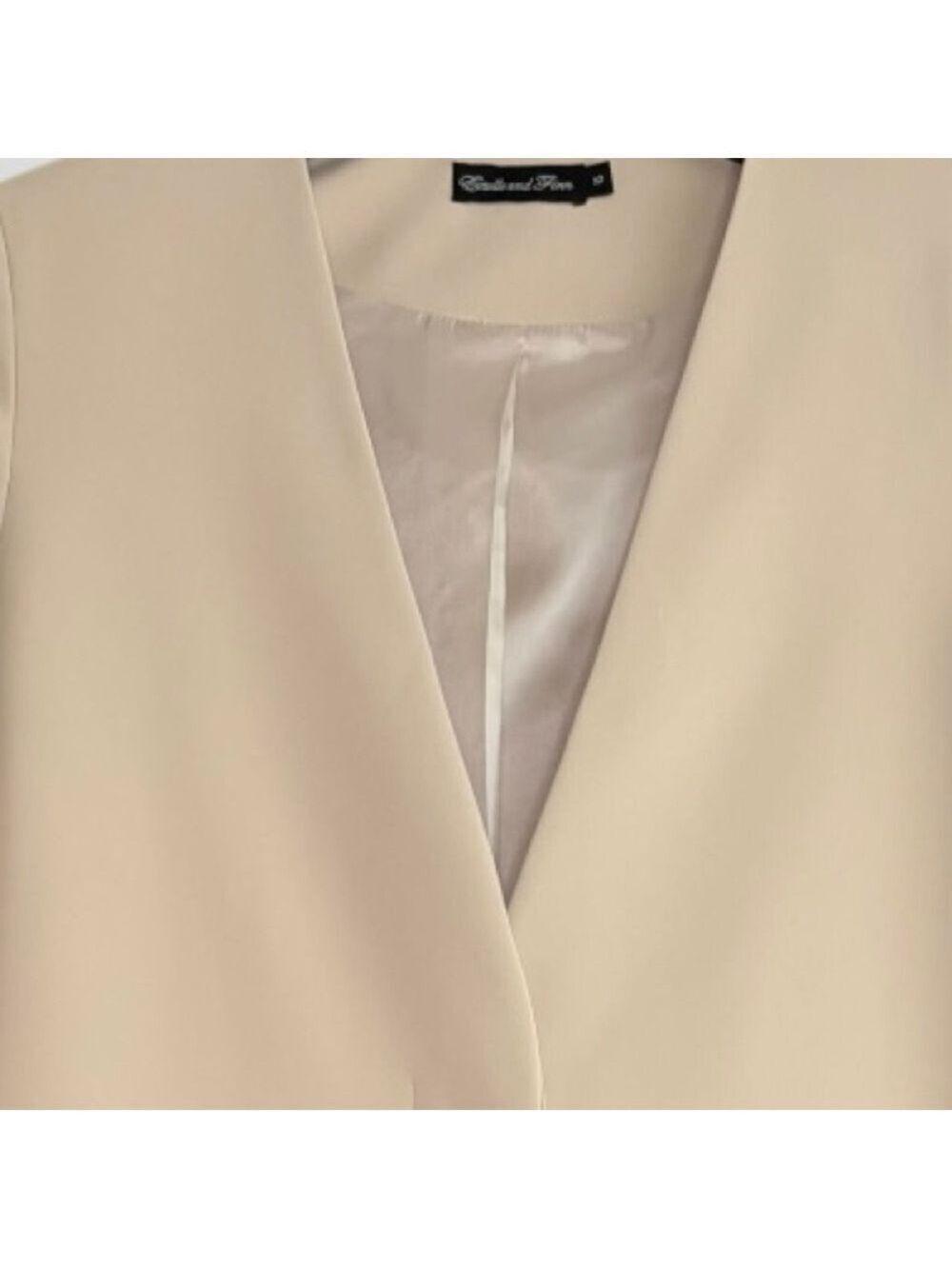 Estelle and Finn NY Women’s Size 10 Beige Blazer Quiet Luxury Scandi Minimalist - Picture 5 of 14